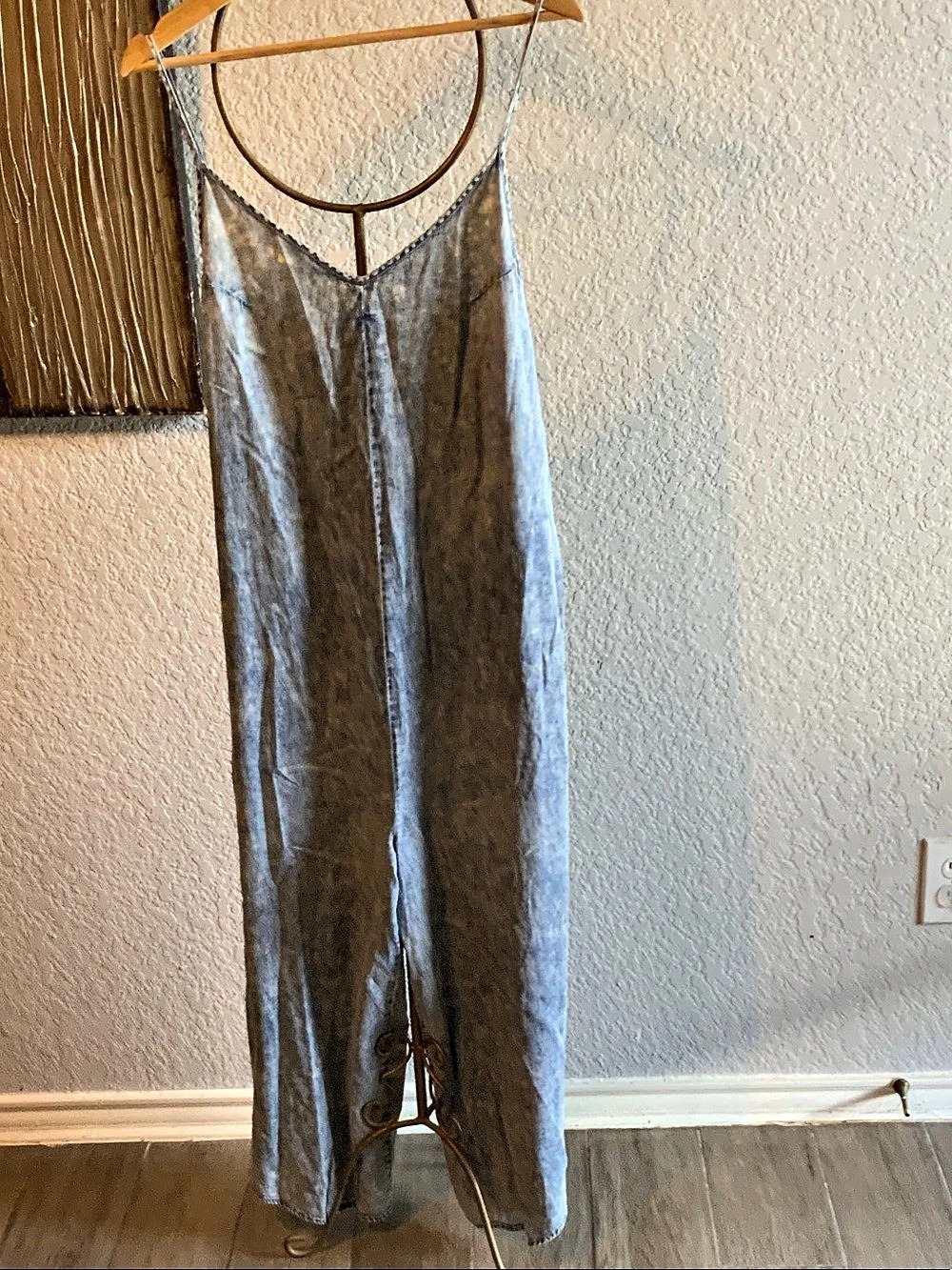 Adelante Boutique Women's Wide Leg Jumpsuit Gray Large Like New